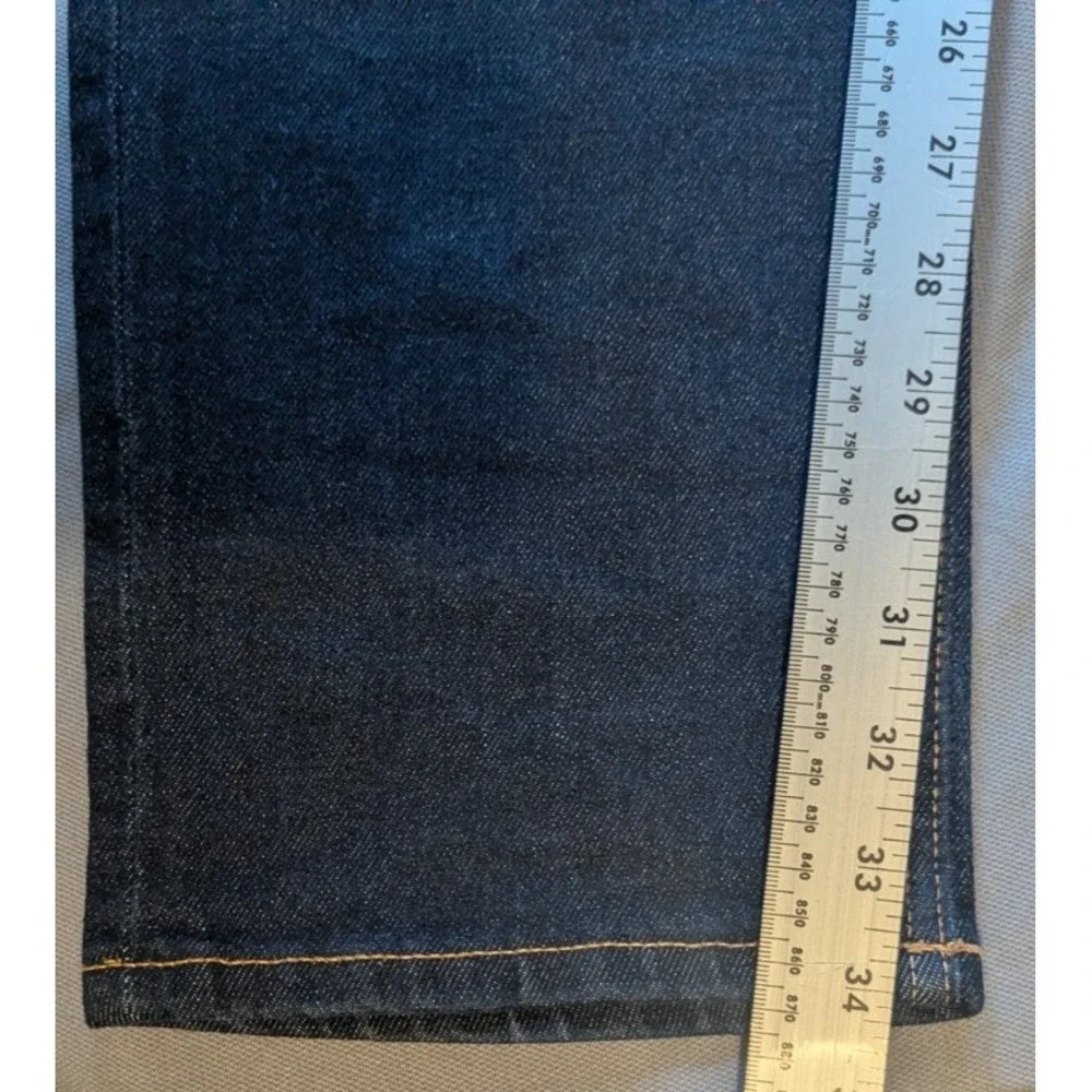 H&M &Denim Slim Jeans Mens 38x32 Blue dark Wash Stretch Tapered Denim Pants